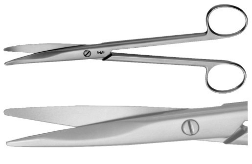 AE-BC565R, MAYO 	DISSECTING SCISSORS 	CURVED, WITH CHAMFERED BLADES 	215 mm, 8 1/2" 