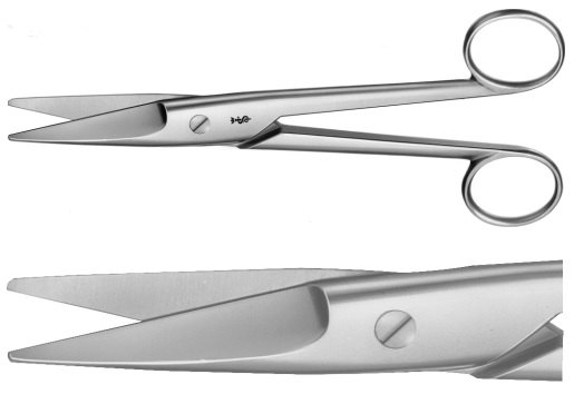 AE-BC566R, MAYO-NOBLE 	DISSECTING SCISSORS 	STRAIGHT, BROAD PATTERN 	170 mm, 6 3/4"