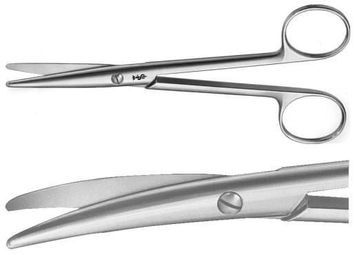 AE-BC581R, STILLE 	DISSECTING SCISSORS 	CURVED 	150 mm, 6" 