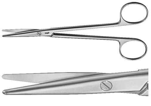 AE-BC604R, METZENBAUM 	DISSECTING SCISSORS 	STRAIGHT 	200 mm, 8" 