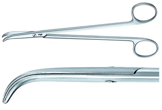 AE-BC636R, THOREK 	SCISSORS 	STRONGLY CURVED 	180 mm, 7" 