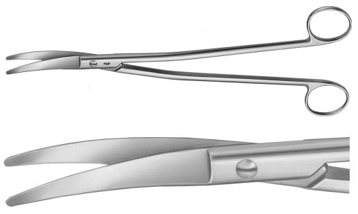 AE-BC640R, KLINGENBERG-LOTH 	SCISSORS 	CURVED, FOR VASCULAR SURGERY 	230 mm, 9" 