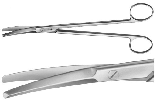 AE-BC643R, POTTS- SMITH 	SCISSORS 	CURVED 	190 mm, 7 1/2" 