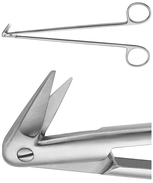 AE-BC654R, DIETHRICH 	CARDIOVASCULAR SCISSORS 	120° ANGLED, PROBE POINTED 	170 mm, 6 3/4" 