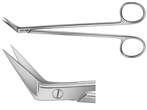 AE-BC657R, DE BAKEY 	SCISSORS 	60DEGREE ANGLE 	155 mm, 6" 