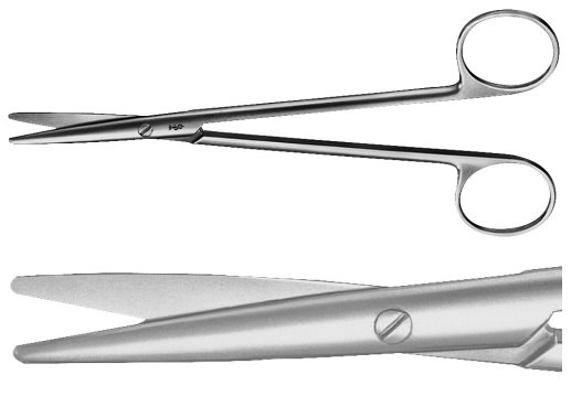 AE-BC680R, METZENBAUM 	DISSECTING SCISSORS 	STRAIGHT 	160 mm, 6 1/4" 