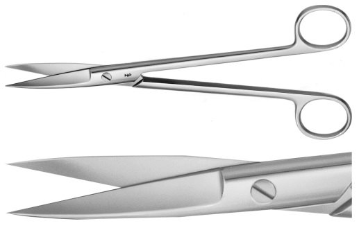 AE-BC731R, SIMS 	UTERINE SCISSORS 	STRAIGHT SHARP / SHARP 	200 mm, 8" 