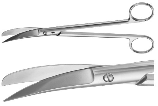 AE-BC746R, SIMS 	UTERINE SCISSORS 	CURVED SHARP / BLUNT 	200 mm, 8" 