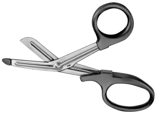 AE-BC881R, BANDAGE SCISSORS 	UNIVERSAL SCISSORS, BLACK 	180 mm, 7" 