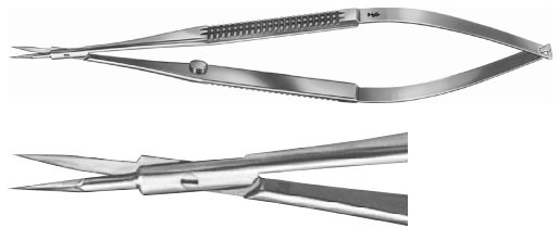 AE-FD018R, VANNAS MICRO SCISSORS,SPRING TYPE STRAIGHT 160 mm, 6 1/4" 