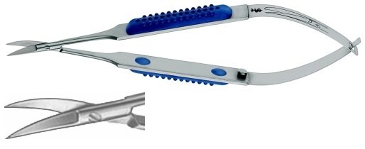 AE-FM013R, MÜLLER 	MICRO SCISSORS 	CURVED, BLUNT / BLUNT 	120 mm, 4 3/4" 