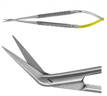 AE-FM477R, MICRO SCISSORS 	FINE, 45° 	165 mm, 6 1/2" 