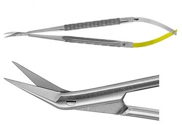 AE-FM482R, MICRO SCISSORS 	ANGLED 25°, DELICATE BLADE 	165 mm, 6 1/2" 