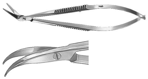 AE-OC486R, CASTROVIEJO 	EYE SCISSORS 	 	95 mm, 3 3/4" 