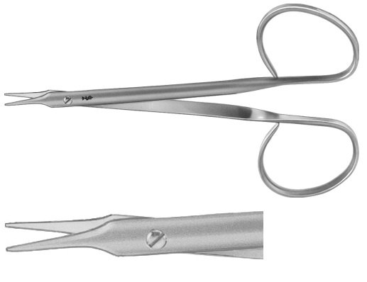 AE-OK366R, STEVENS 	VASCULAR- AND TENDON SCISSORS 	CURVED, DELICATE 	110 mm, 4 3/8" 