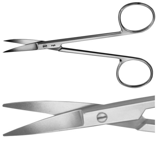 AE-OK367R, COTTLE- MASING 	NASAL SCISSORS 	CURVED, BLUNT / BLUNT 	105 mm, 4 1/8"