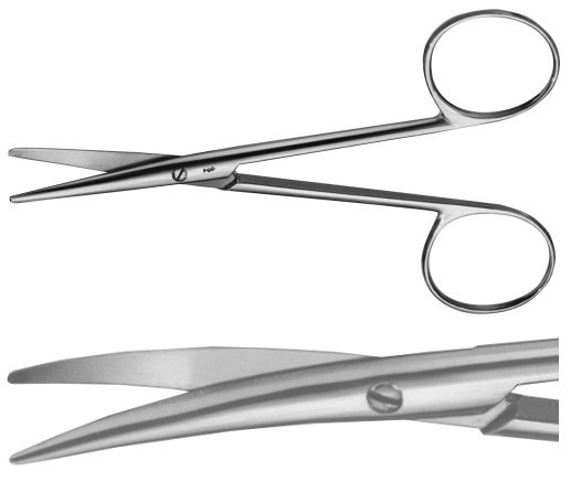 AE-OK369R, COTTLE- KNAPP 	NASAL SCISSORS 	CURVED, BLUNT / BLUNT 	105 mm, 4 1/8" 