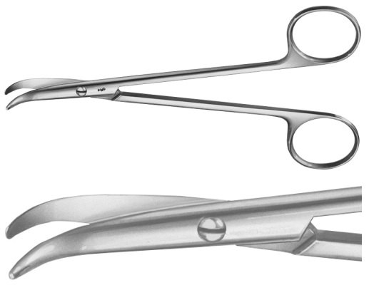 AE-OK372R, FOMON 	NASAL SCISSORS 	CURVED 	135 mm, 5 1/4" 
