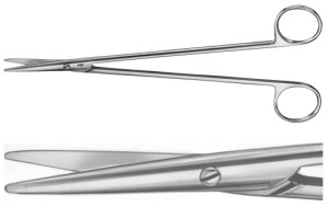 AE-BC612R, NELSON- METZENBAUM, DISSECTING SCISSORS, STRAIGHT, 250 mm, 10"