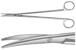 AE-BC615R, NELSON- METZENBAUM DISSECTING SCISSORS CURVED 230 mm, 9"