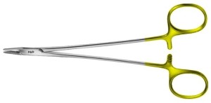 AE-BM034R, DE BAKEY DUROGRIP NEEDLEHOLDER VERY DELICATE, RECOMMENDED FOR SUTURE MATERIAL 4/0 - 6/0 210 mm, 8 1/4"