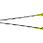 AE-BM051R, DE BAKEY DUROGRIP NEEDLEHOLDER ONE EXTENDED HANDLE AND CURVED RINGS ENSURE OPTIMUM GRIP, RECOMMENDED FOR SUTURE MATERIAL 4/0 - 6/0 195 mm, 7 3/4"