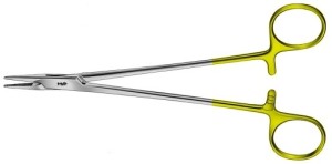 AE-BM070R, HEGAR-MAYO DUROGRIP NEEDLE HOLDER RECOMMENDED FOR SUTURE MATERIAL UP TO 3/0 265 mm, 10 1/2"