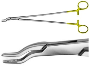 AE-BM105R, DUROGRIP TC NEEDLEHOLDER BAYONETT SHAPE, RECOMMENDED FOR SUTURE MATERIAL UP TO 3/0 275 mm, 10 3/4"