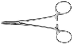 AE-BM201R, HALSEY NEEDLE HOLDER SMOOTH JAWS 130 mm, 5 1/8"