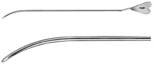 AE-BN022R, LOCKHART-MUMMERY FISTULA PROBE 45 DEGREES CURVED 165 mm, 6 1/2"