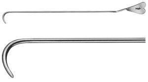 AE-BN024R, LOCKHART-MUMMERY FISTULA PROBE RETROGRADE CURVED 165 mm, 6 1/2"