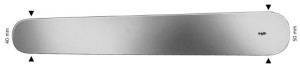 AE-BT758R, HABERER INTESTINAL SPATULA MALLEABLE, TAPERED, 40 / 50 MM 305 mm, 12"