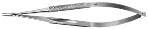AE-FD231R, BARRAQUER MICRO NEEDLE HOLDER WITHOUT CATCH, CURVED 120 mm, 4 3/4"