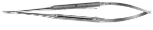 AE-FD246R, MICRO NEEDLE HOLDER WITH CATCH, STRAIGHT 185 mm, 7 1/4"