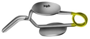 AE-FE024K, MÜLLER TEMPORARY VESSEL CLIP FOR ARTERY, ANGLED, CLOSING PRESSURE 80G