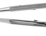AE-FM223R, DIADUST MICRO NEEDLE HOLDER ROUND HANDLE, WITH CATCH, CURVED, RECOMMENDED FOR SUTURE MATERIAL 4/0 AND SMALLER 230 mm, 9"