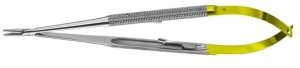 AE-FM523R, DIADUST MICRO NEEDLE HOLDER ROUND HANDLE, WITCH CATCH, RECOMMENDED FOR SUTURE MATERIAL 5/0 AND SMALLER 160 mm, 6 1/4"