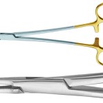 AE-MB607R, DUROGRIP FRENCH EYE NEEDLE HOLDER JAW SERR 185 mm, 7 1/4"