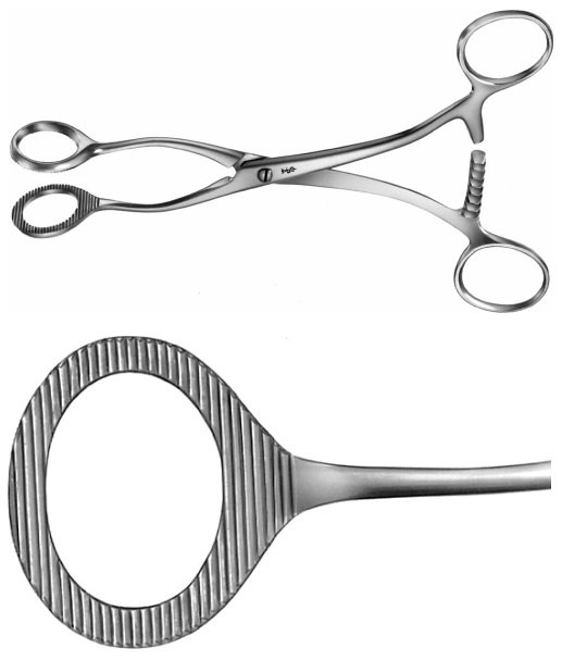 AE-AN709R, COLLIN 	SPONGE HOLDING-, ORGAN- AND TISSUE GRASPING FORCEPS 	 	170 mm, 6 3/4"