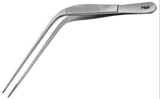AE-BD904R, WILDE 	DISSECTING FORCEPS 	ANGLED 	115 mm, 4 1/2"