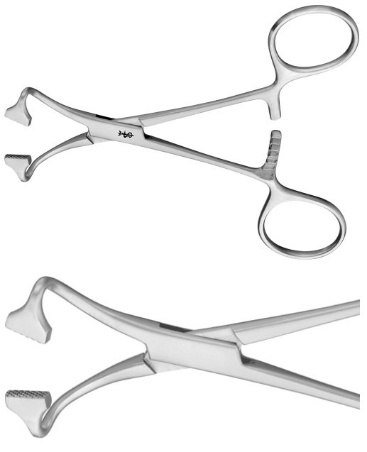 AE-BF459R, THOMAS 	TOWEL FORCEPS 	NON PERFORATING 	135 mm, 5 1/4" 
