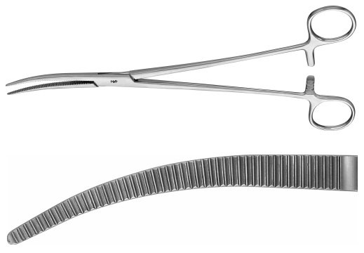 AE-BH226R, SAROT 	HAEMOSTATIC FORCEPS 	CURVED 	250 mm, 10" 