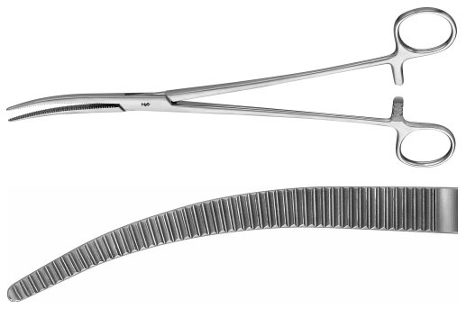 AE-BH226R, SAROT 	HAEMOSTATIC FORCEPS 	CURVED 	250 mm, 10" 