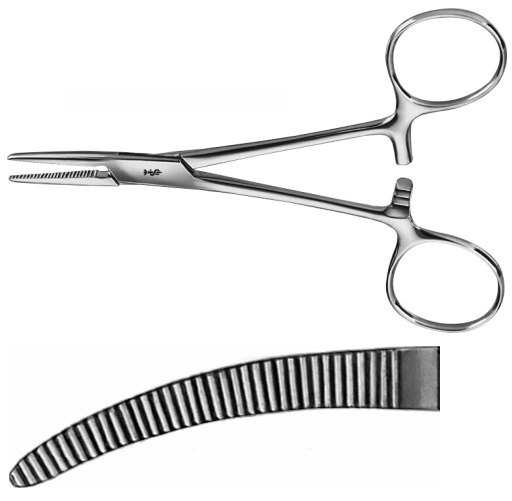 AE-BH337R, SPENCER- WELLS 	ARTERY FORCEPS 	CURVED 	175 mm, 7" 