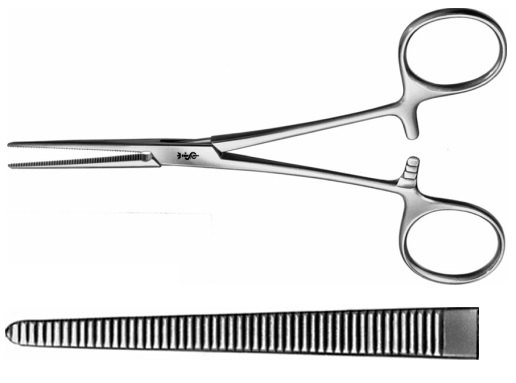 AE-BH412R, PEAN 	ARTERY FORCEPS 	STRAIGHT , SLENDER 	130 mm, 5 1/8" 