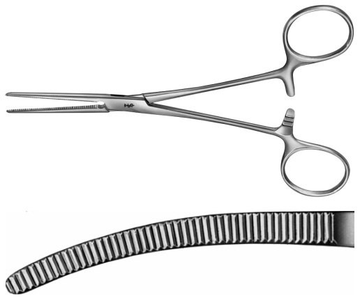 AE-BH443R, ROCHESTER- PEAN 	ARTERY FORCEPS 	CURVED 	160 mm, 6 1/4"