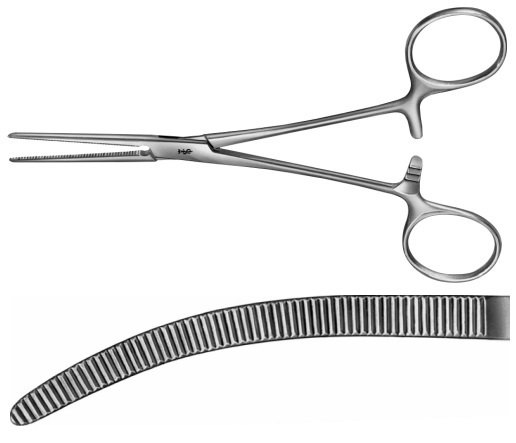 AE-BH449R, ROCHESTER- PEAN 	ARTERY FORCEPS 	CURVED 	225 mm, 9" 