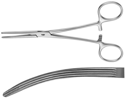 AE-BH805R, ROCHESTER- CARMALT 	ARTERY FORCEPS 	CURVED 	200 mm, 8" 