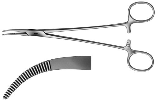 AE-BH959R, SCHNIDT 	TONSIL FORCEPS 	CURVED 	185 mm, 7 1/4" 