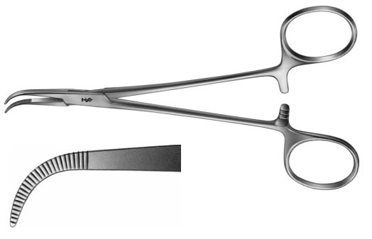 AE-BJ008R, MICRO- ADSON DISSECTING FORCEPS 	CURVED 	140 mm, 5 1/2" 